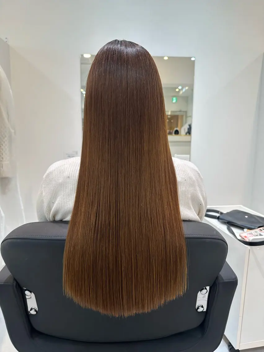 ロング 縮毛矯正 トリートメント Emuest心斎橋 SAKIのヘアスタイル
