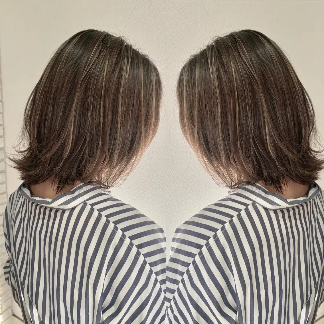 ミディアム 山本 茉希のヘアスタイル
