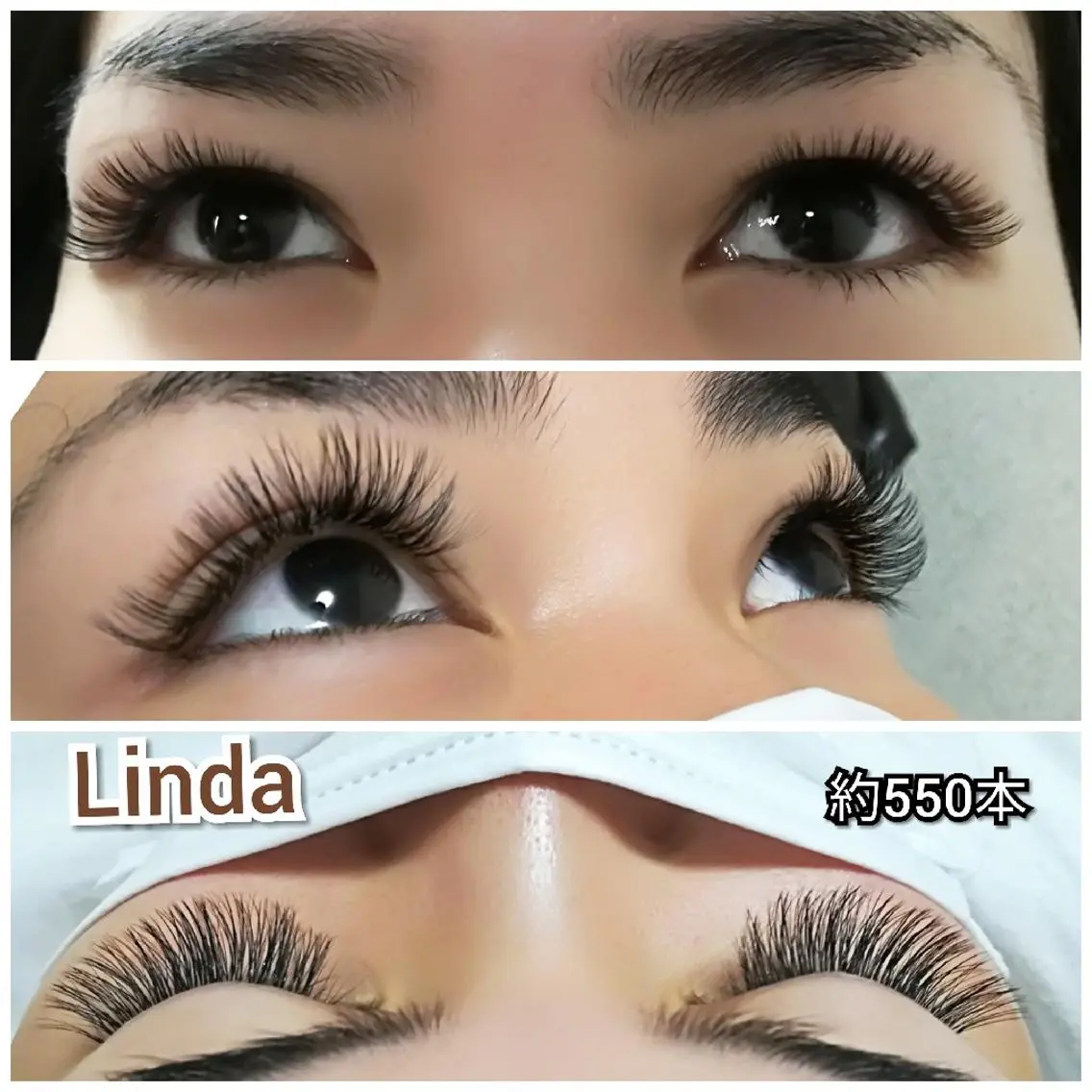 マツエク・マツパ 付け放題 ボリュームラッシュ linda lashesのマツエク・マツパデザイン