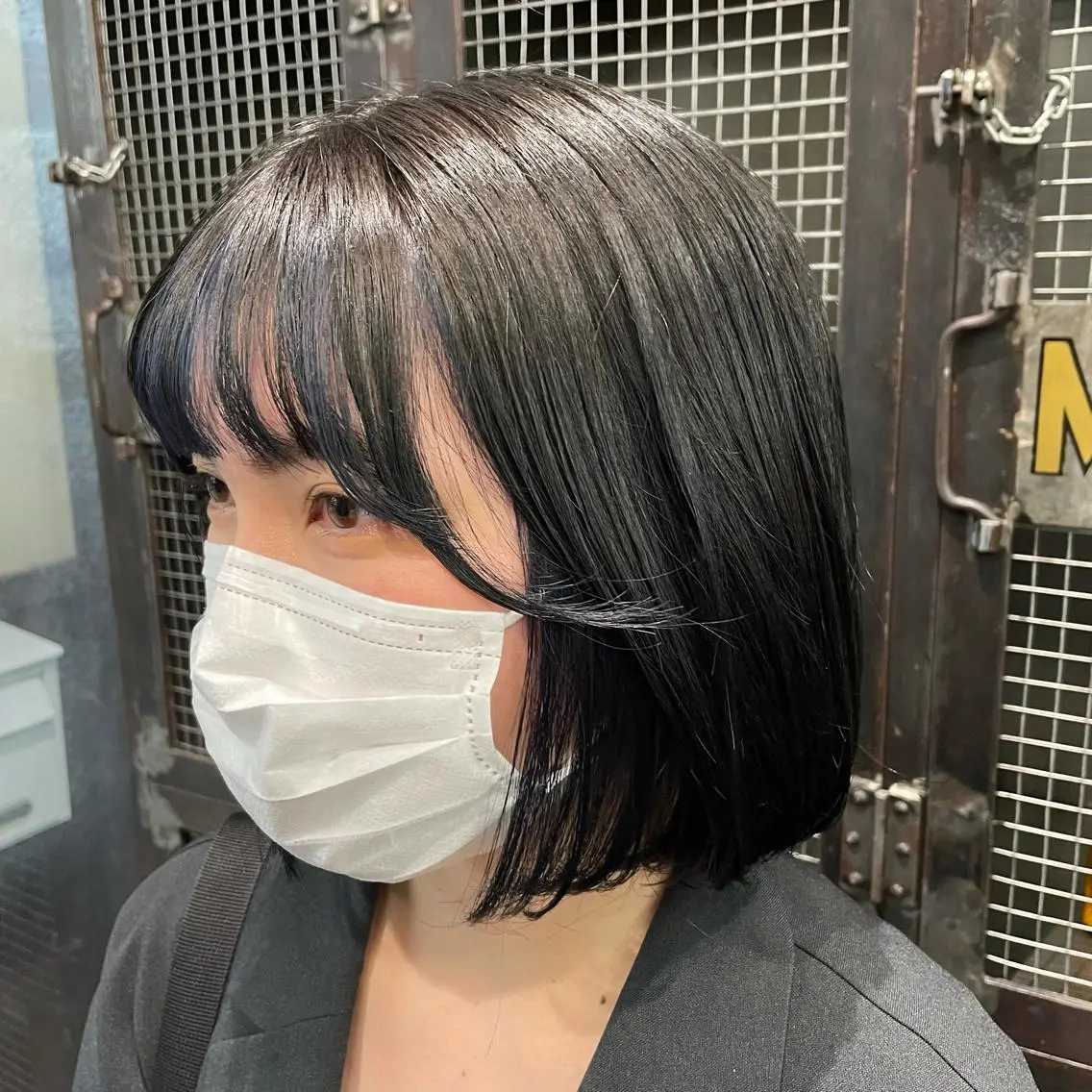 ショート カラー ミストバング  フェイスフレーミング 山本 琴乃🦭のヘアスタイル