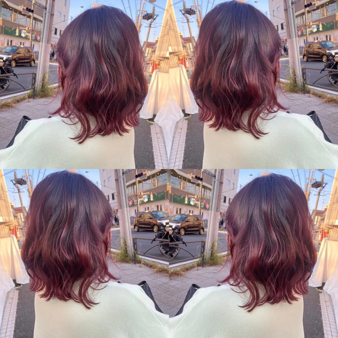 ミディアム カラー カシス カット ヘアカラー トリートメント 髪質改善カラー/店長 宮内秀峰のその他イメージ