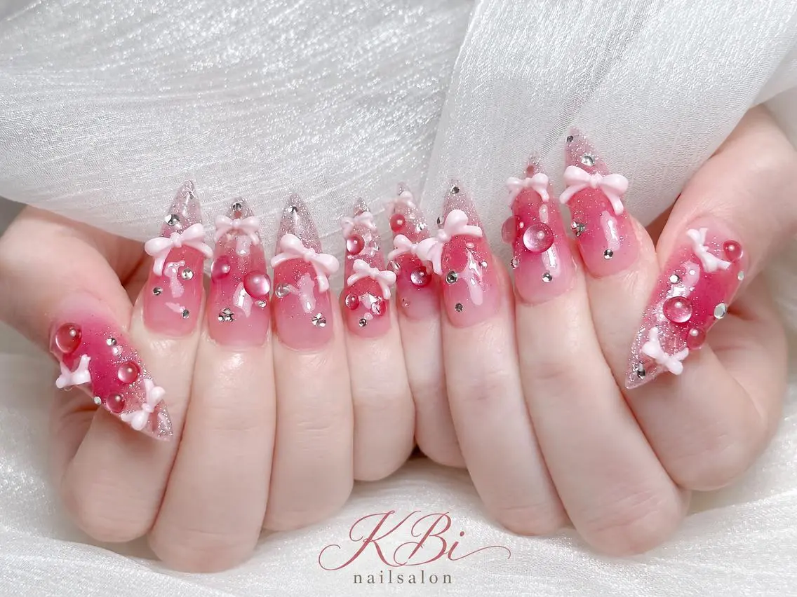 ネイル 成人式 ジェルネイル マグネットネイル 大理石ネイル(マーブル) 持ち込み ハンドネイル K.bi_nail ネイル長さ出し専門店のネイルデザイン