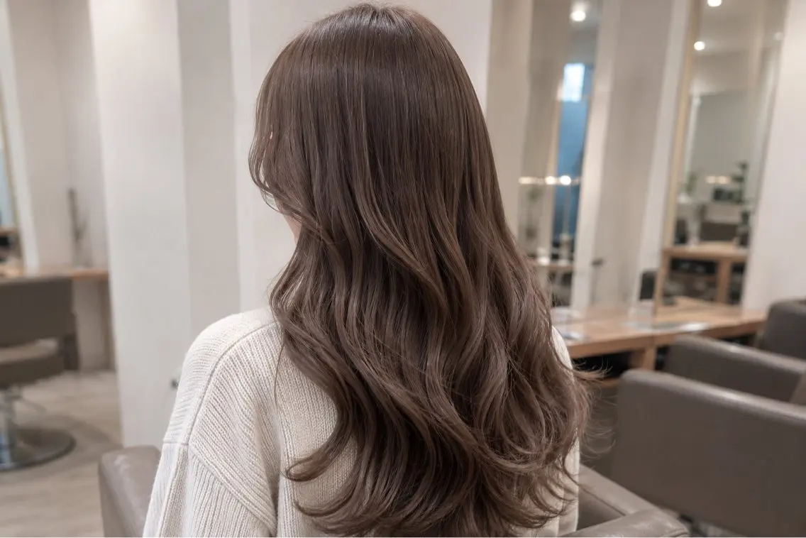 セミロング カラー ベージュカラー ブリーチ 透明感カラー ブリーチなしカラー ピンクカラー ヘアカラー 【韓国風特化】 池田一之のヘアスタイル