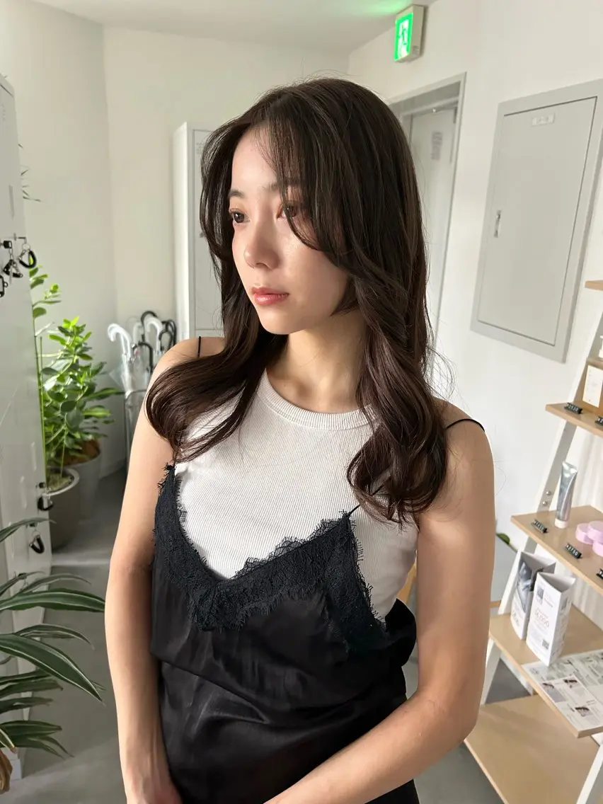 セミロング カラー Hatsune 🐯レイヤーカットのヘアスタイル
