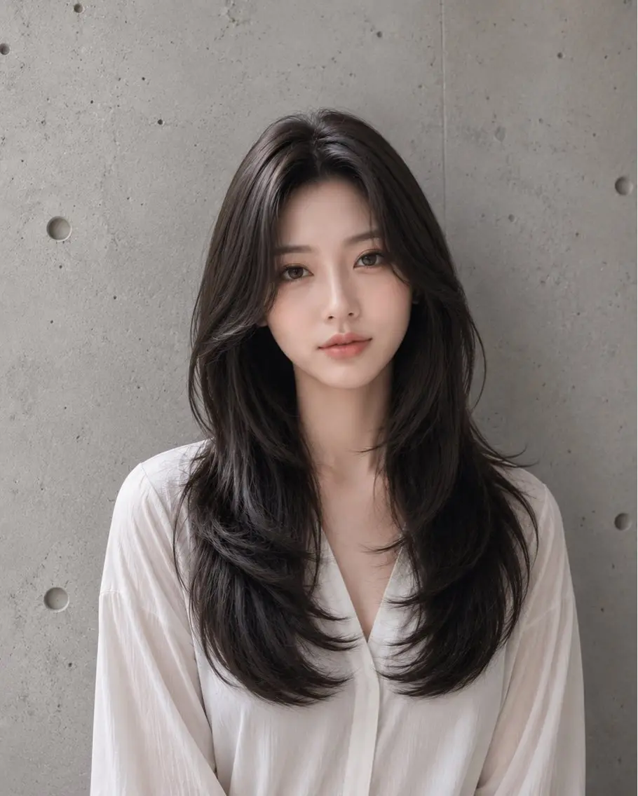 セミロング カラー ヘアアレンジ 透明感カラー グレージュ くびれヘア ハッシュカット 韓国風ヘア カット ヘアカラー トリートメント 🌫️大人韓国ヘア 🌫️naoyaのヘアスタイル