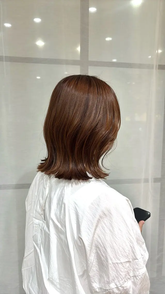 ミディアム ボブ 外ハネヘア カット 梅田美容室/カット /Maoのヘアスタイル