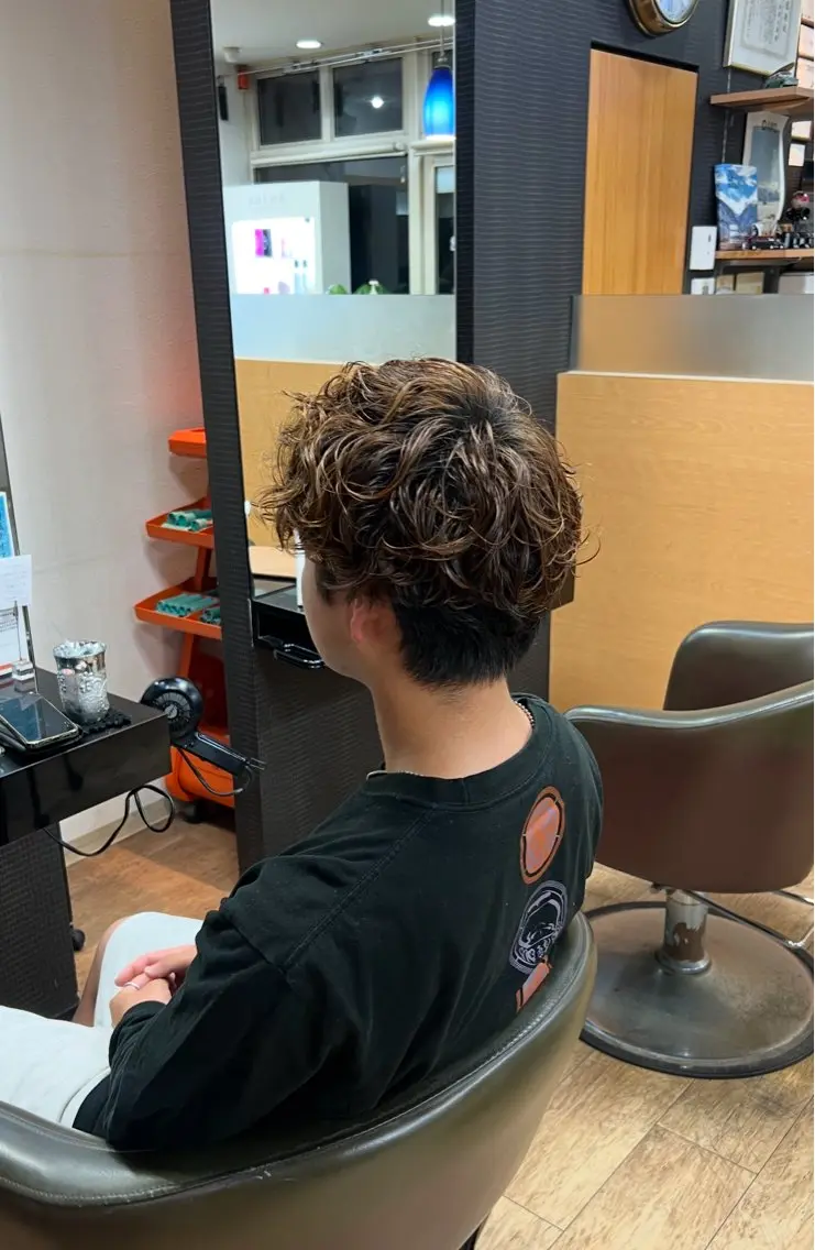 パーマ メンズ オオエ トア／カットモデルのヘアスタイル