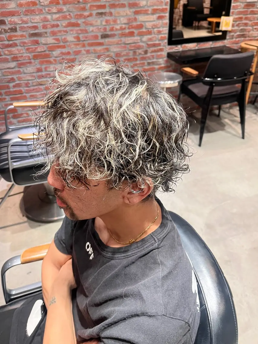 パーマ メンズ パーマ 田中 美月のヘアスタイル