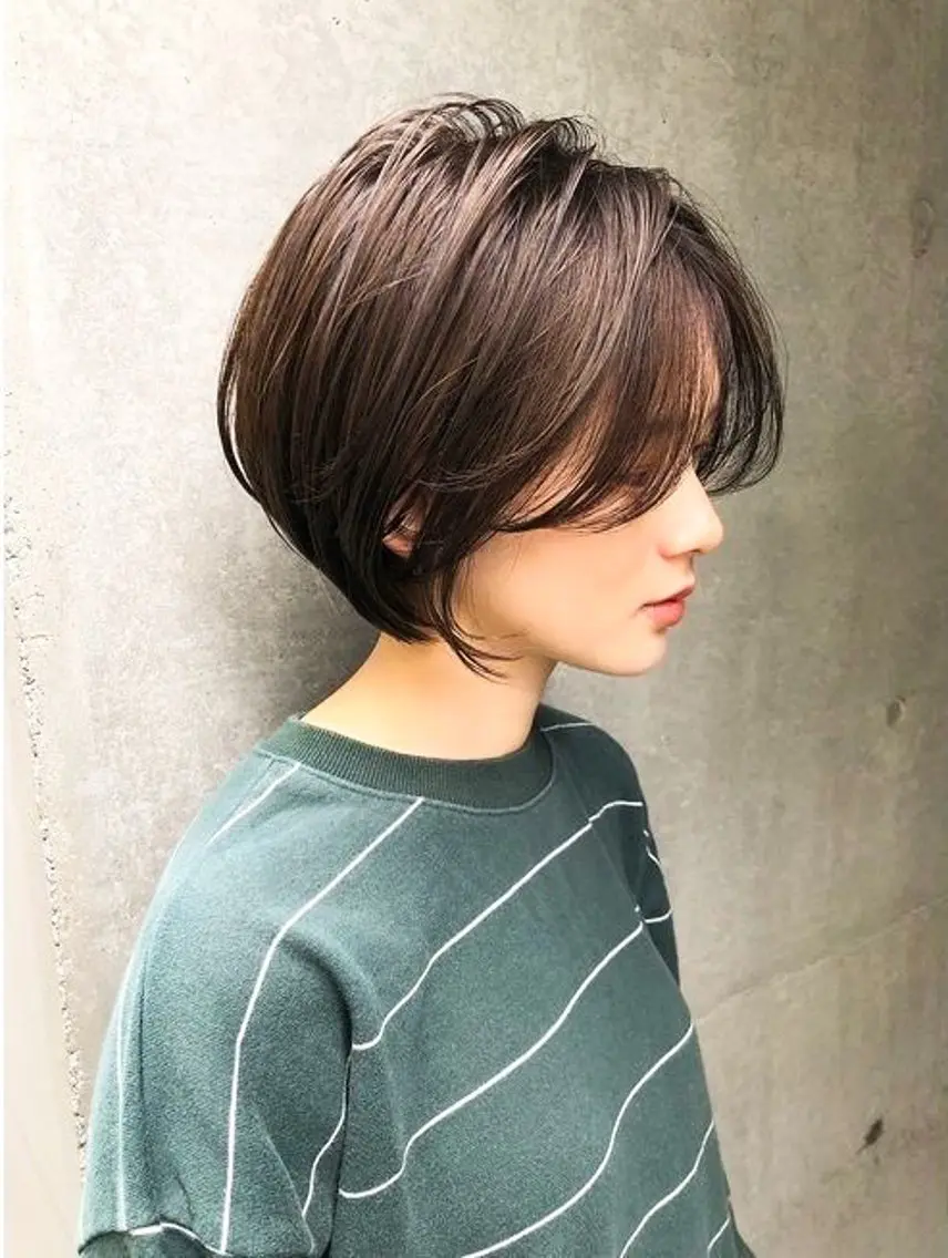 ショート カラー 絶壁解消ショート🫧 透明感カラー/みらいのヘアスタイル