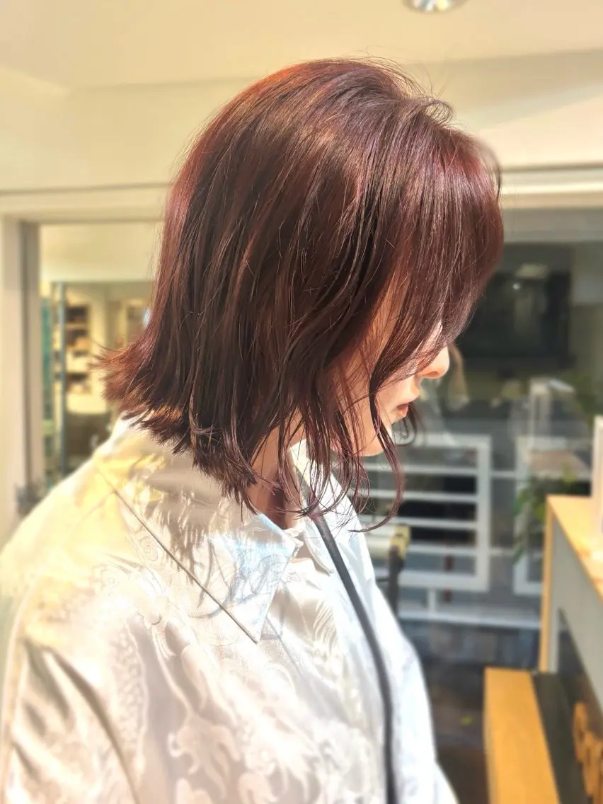ショート ヘアカラー トリートメント 髪質改善/ヘアケア coiiはしもとはなのヘアスタイル
