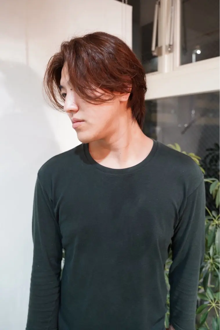 カラー ブリーチ ブリーチなしカラー 水口 青俐のヘアスタイル