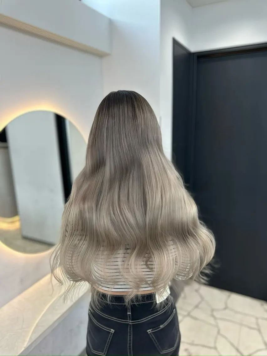 ロング 切りっぱなしボブ ショートボブ ボブ ハイライト 髪質改善 店長山田 やまでぃーのヘアスタイル