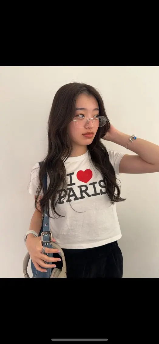 ロング カラー 顔周りカット ハシヅメ キョウカのヘアスタイル