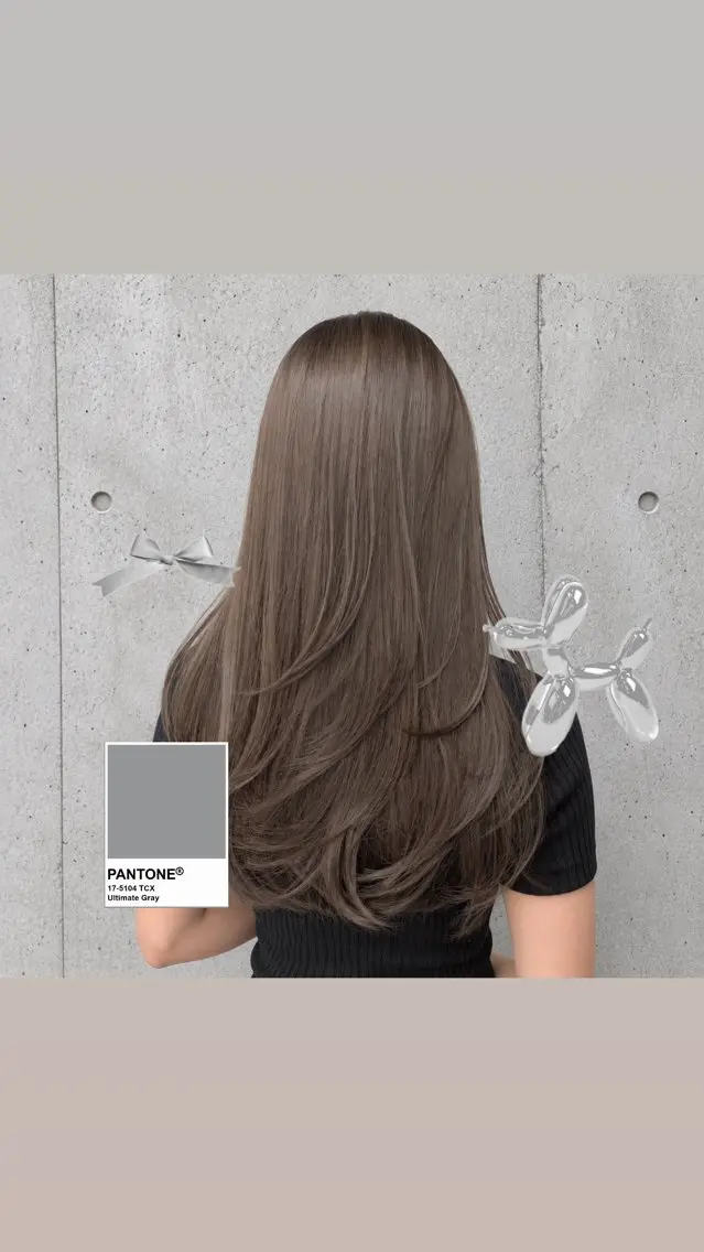 ミディアム カラー パーマ ヘアアレンジ ミディアムレイヤー ベージュカラー 透明感カラー グレージュ 顔まわりレイヤー カット ヘアカラー トリートメント 🌱透明感カラー🌱 レイヤー/コウスケのヘアスタイル