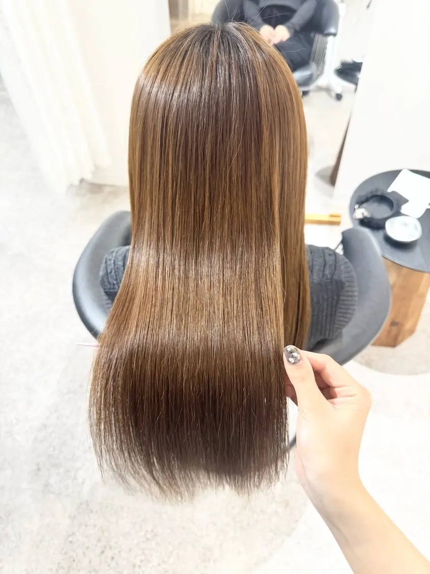 ロング カット 縮毛矯正 トリートメント 名古屋/髪質改善/ アヤカのヘアスタイル