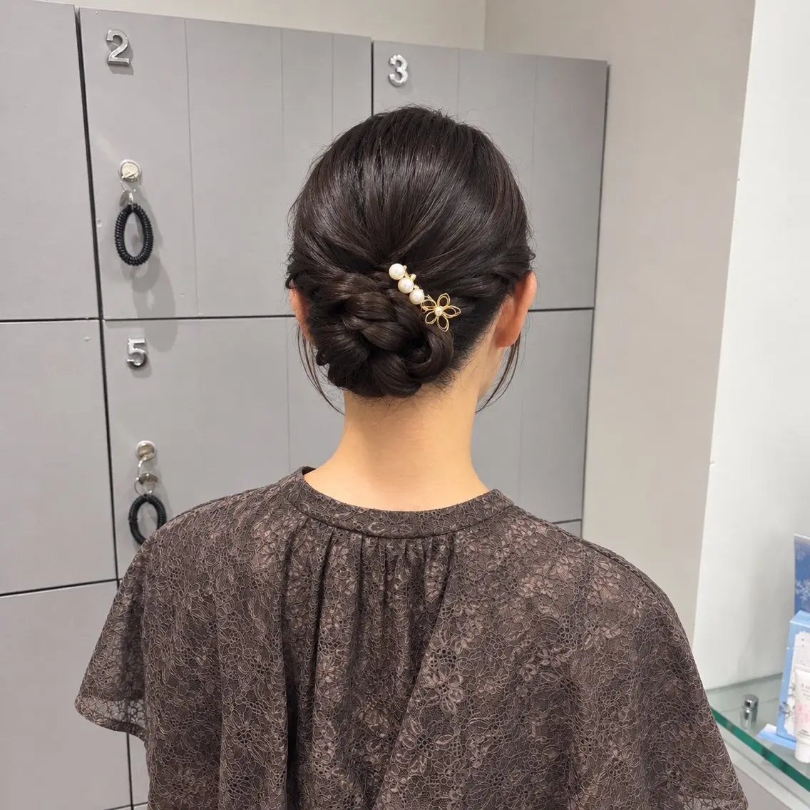 セミロング ヘアアレンジ ヘアセット 艶カラー/アレンジ/ yuzu🐈⬛🩶のヘアスタイル