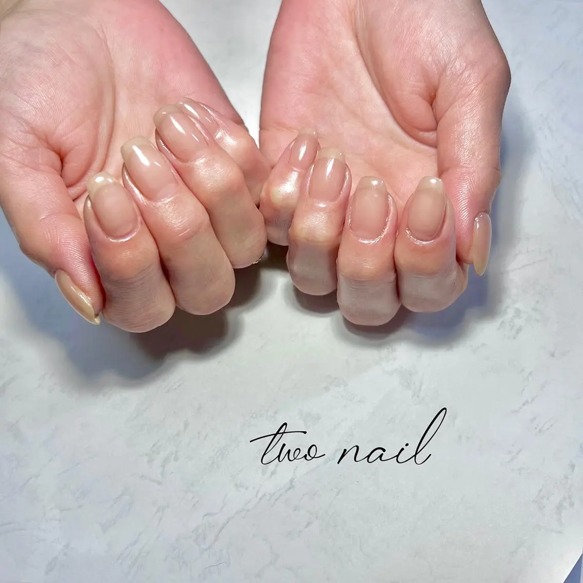 ネイル アートネイル ブラウン フットネイル ハート ニュアンスネイル ハンドネイル two nailのネイルデザイン