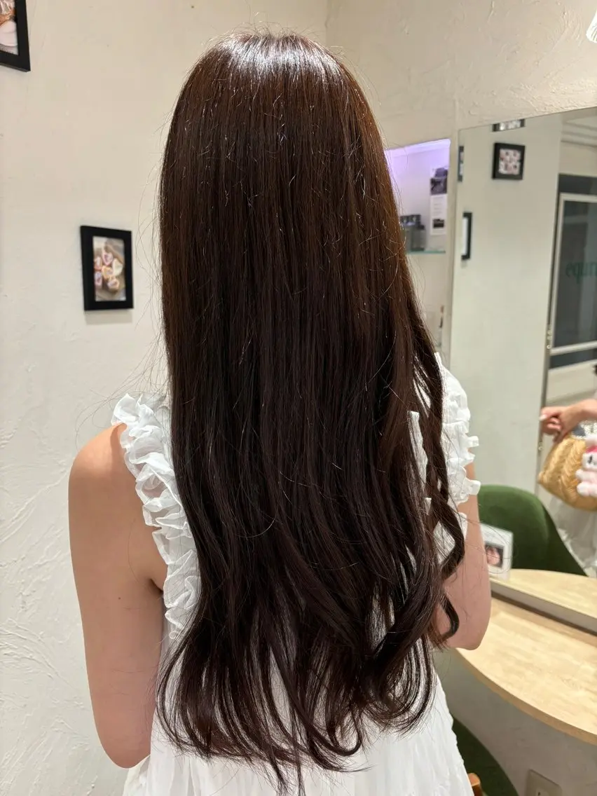 ロング カラー カット ヘアカラー 目黒・不動前 カットモデル/モモカのヘアスタイル