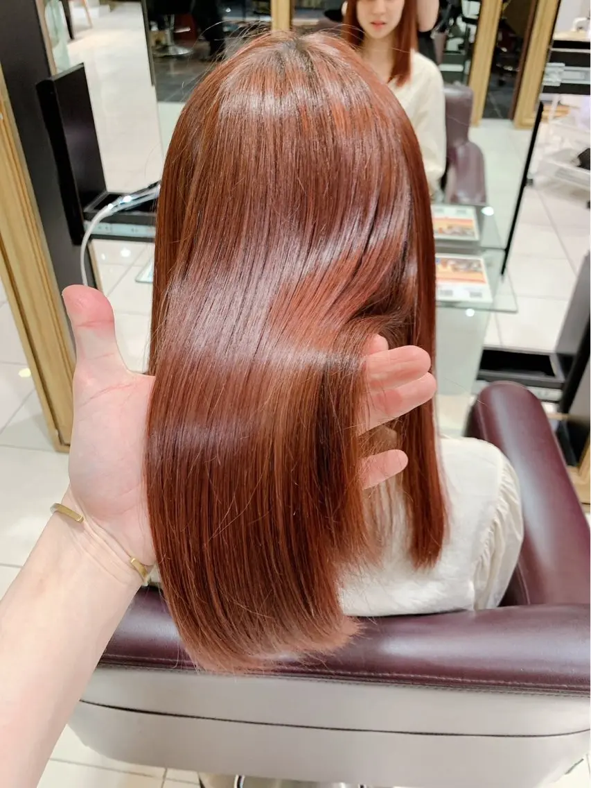 セミロング カラー カット 縮毛矯正 フジムラ ヒロタカのヘアスタイル