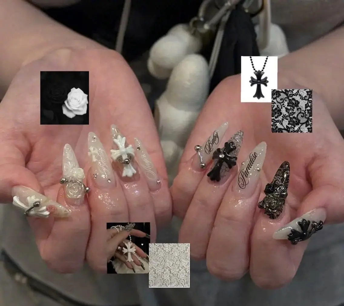 🎀 [長さ出し] 150分以内: デザイン持ち込み + アートやり+ パーツ付け放題の写真