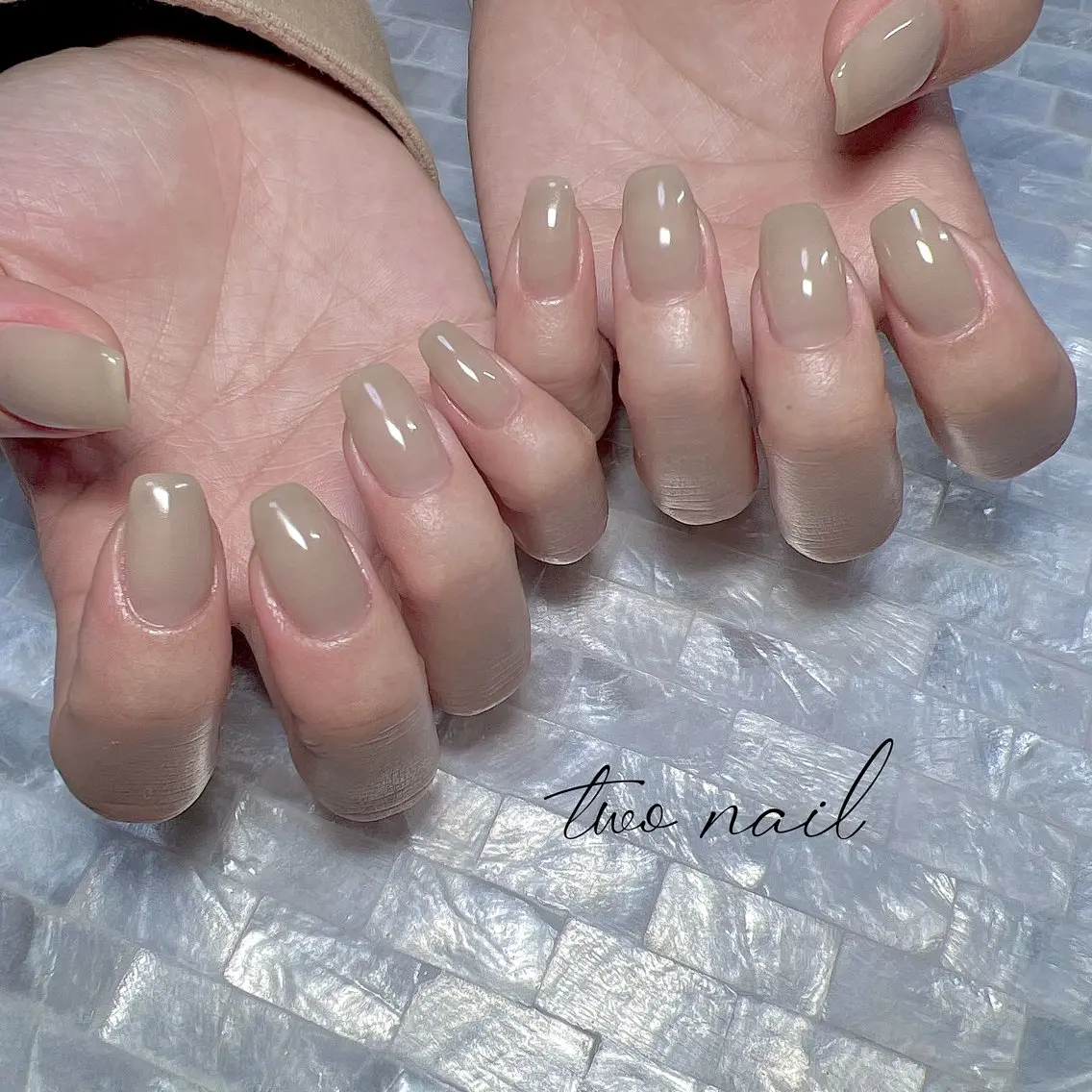 ネイル ネイルチップ ホワイト ハンドネイル two nailのネイルデザイン