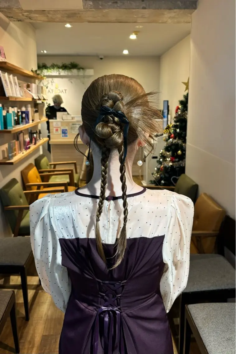 🤎お呼ばれヘアアレンジ🤎𝜗𝜚꙳.*の写真