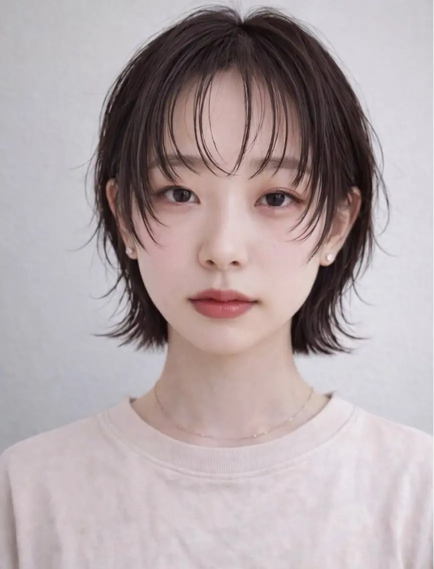 ショート ショートボブ ボブ ショートヘア カット ヘアカラー トリートメント まとまるレイヤー カット/透明感カラーのヘアスタイル