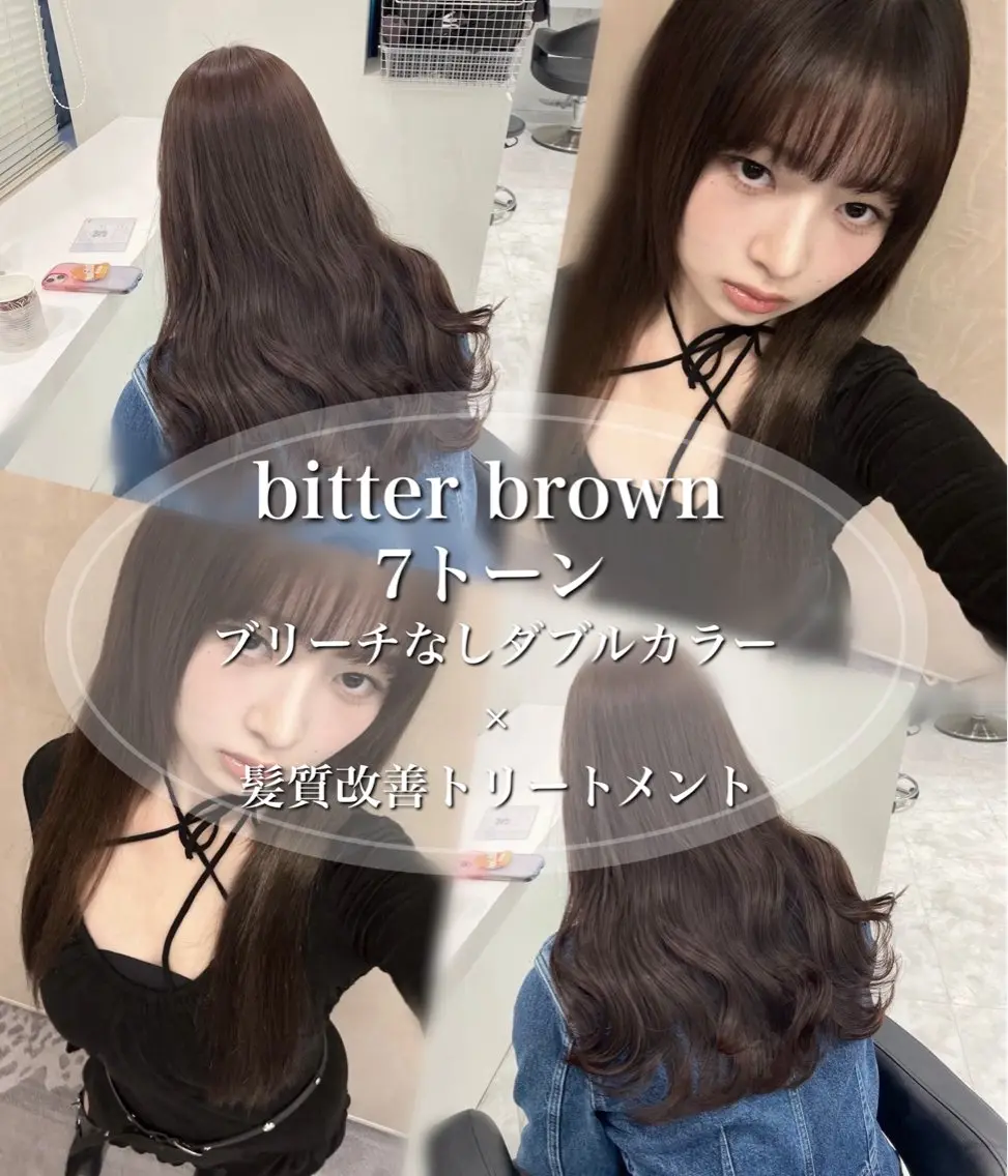 カラー 🤍ブリーチなし ブラウンhimi🤍のヘアスタイル