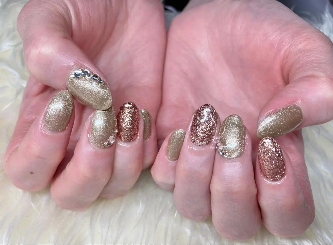 ネイル ジェルネイル パラジェル 冬ネイル クリスマス ハンドネイル Nail&eye Belire 新宿のネイルデザイン