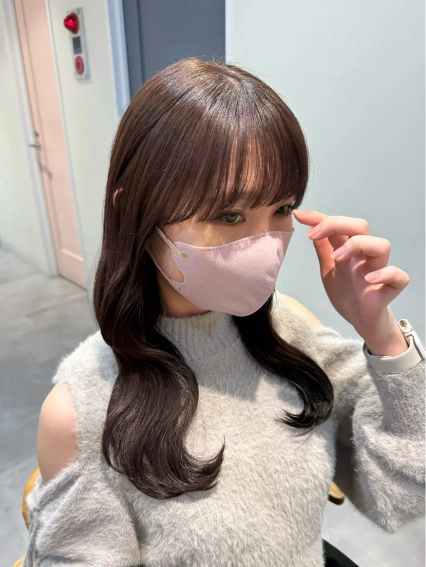 セミロング カラー ayaka♡ 柔らかカラーのヘアスタイル