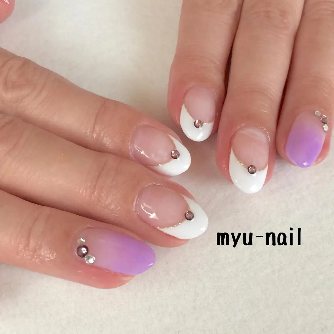 ネイル フレンチネイル グラデーション シンプルネイル ホームサロン myu-nailのネイルデザイン