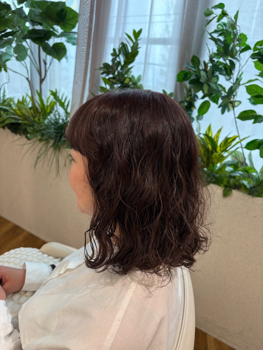 ミディアム カラー パーマ カット ヘアカラー パーマ トリートメント 🎀レイヤー/パーマ カラー/ai🎀のヘアスタイル