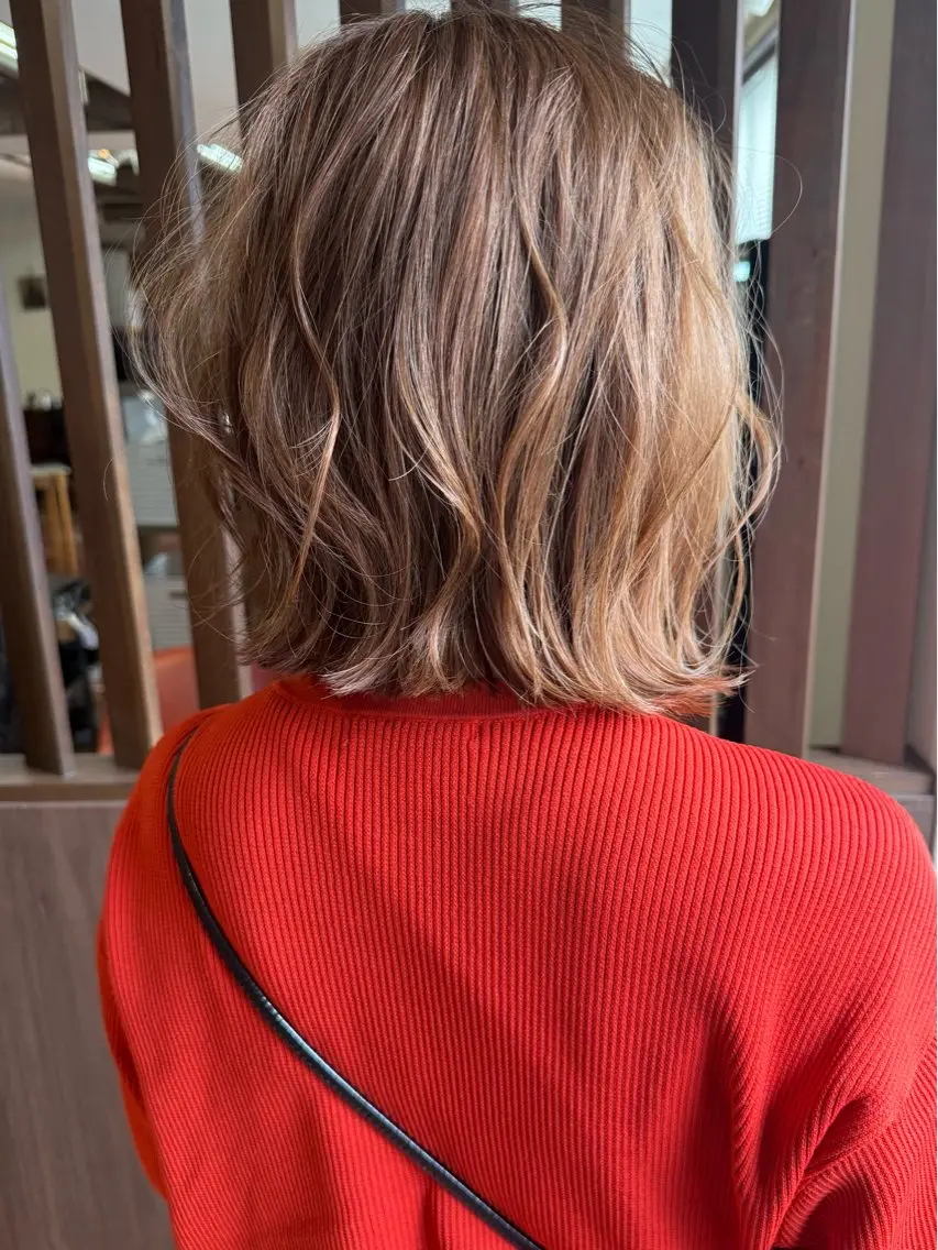 ミディアム カラー ヘアカラー トリートメント 田室 和幸のヘアスタイル
