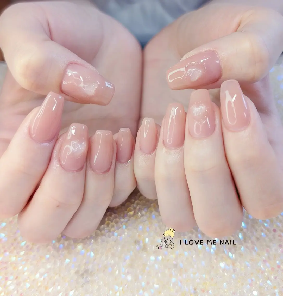 ネイル 長さ出し ハート 韓国ネイル マグネットネイル ニュアンスネイル I LOVE ME NAIL.。.:*♡のネイルデザイン