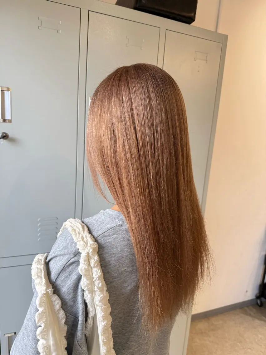 ミディアム ヘアカラー トリートメント 透明感カラー🫧 🍒久留米美容室のヘアスタイル