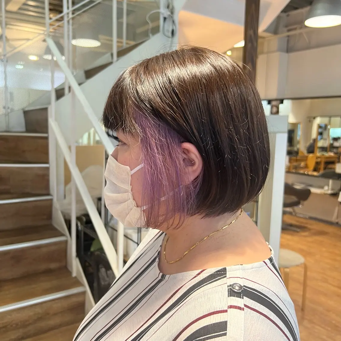 カラー ブリーチ ラベンダーカラー ヘアカラー インナーカラー♡ Nanakoのヘアスタイル