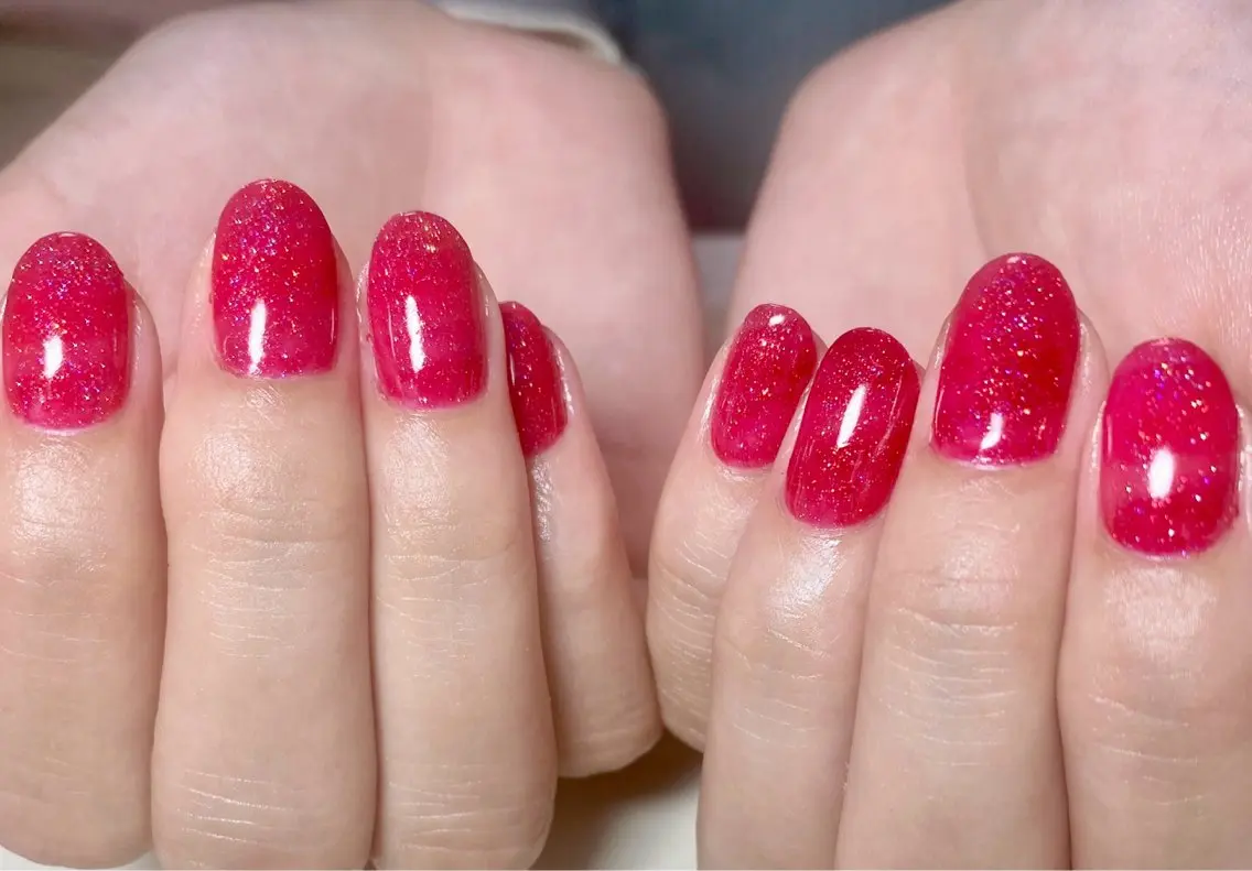 ネイル ラメ(グリッター) ワンカラーネイル Nail Salon K 🧸美爪育成のネイルデザイン