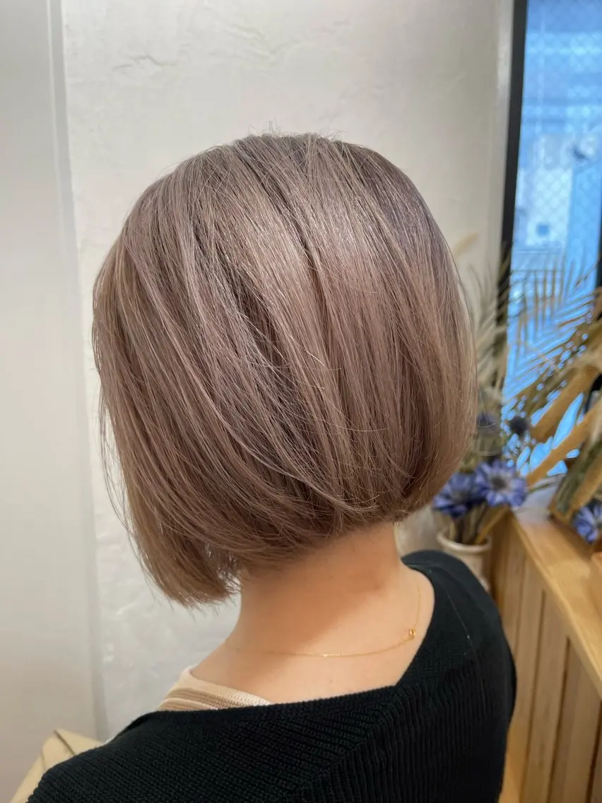 ミディアム カラー 美髪質改善✨ 縮毛矯正✨HIDEのヘアスタイル