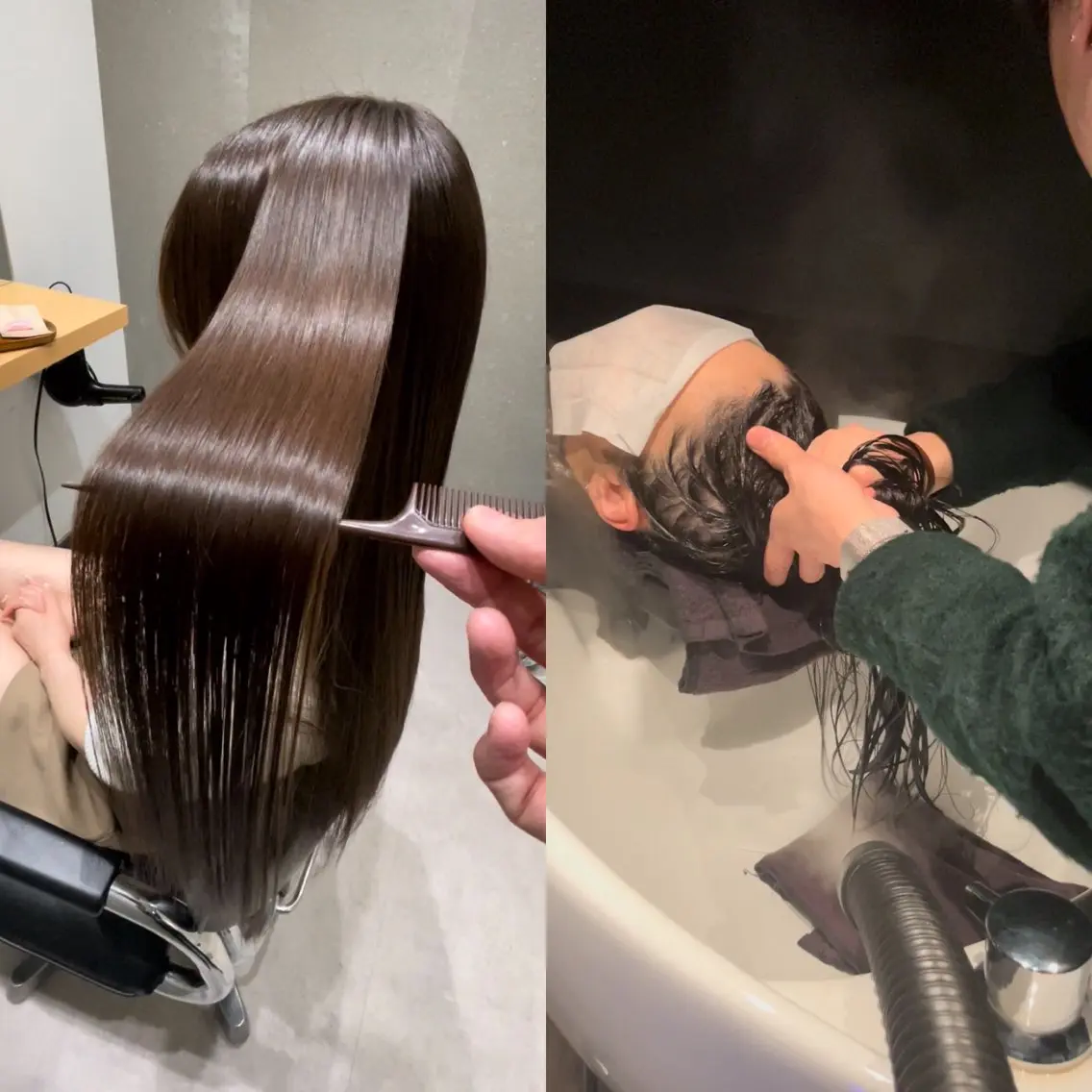 セミロング 髪質改善 トリートメント トリートメント ヘッドスパ 髪質改善ヘアケア 艶髪特化/上田のヘアスタイル