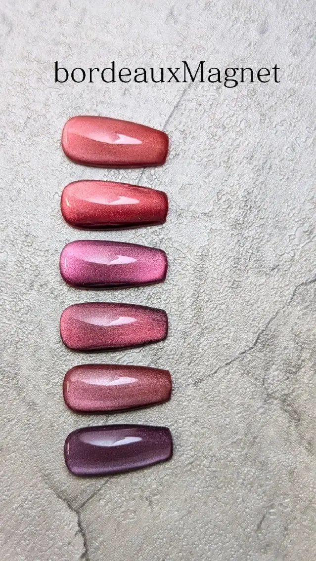 ネイル ボルドー マグネットネイル ハンドネイル Nail SIRANGANAのネイルデザイン