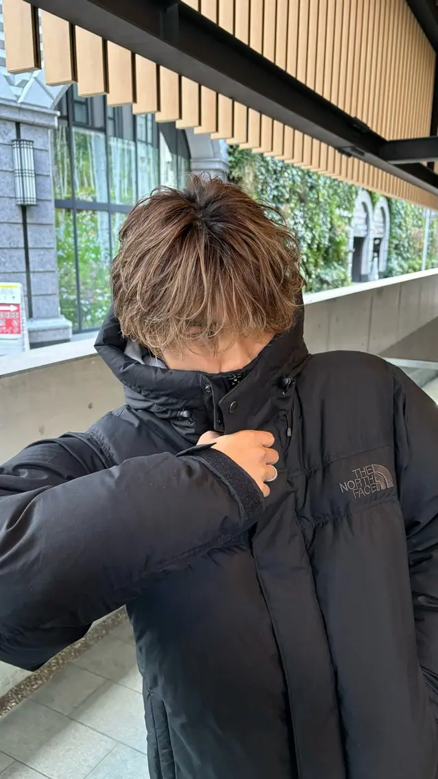 カラー パーマ メンズ フェザーパーマメンズ ピンパーマ京都駅前のヘアスタイル