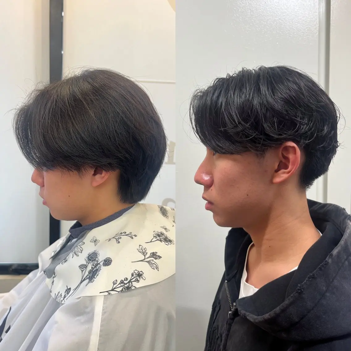 ショート パーマ メンズ ニュアンスパーマ カット パーマ 韓国メンズヘア/ 毛流れヘア　須田龍世のヘアスタイル