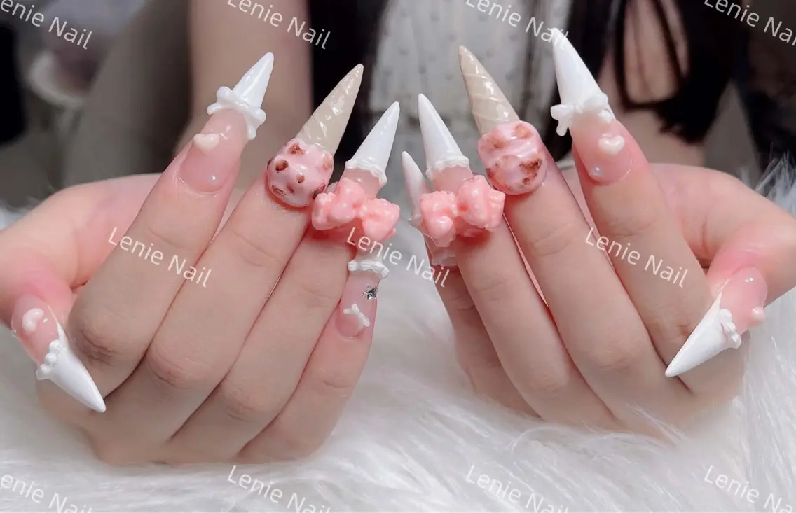 ネイル アートネイル 韓国ネイル 持ち込み ワンホンネイル ハンドネイル Lenie Nail Salonのネイルデザイン