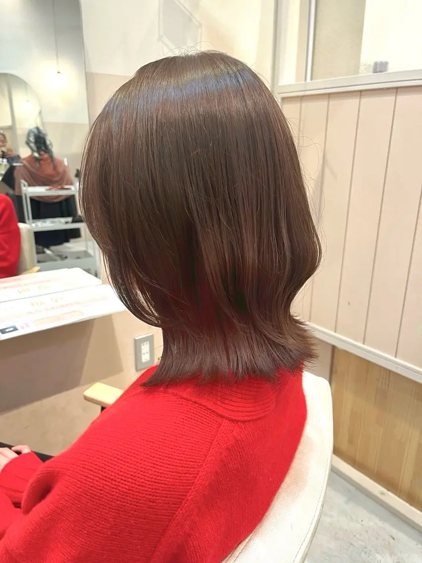 ミディアム カット ヘアカラー トリートメント 鹿毛 裕一郎のヘアスタイル