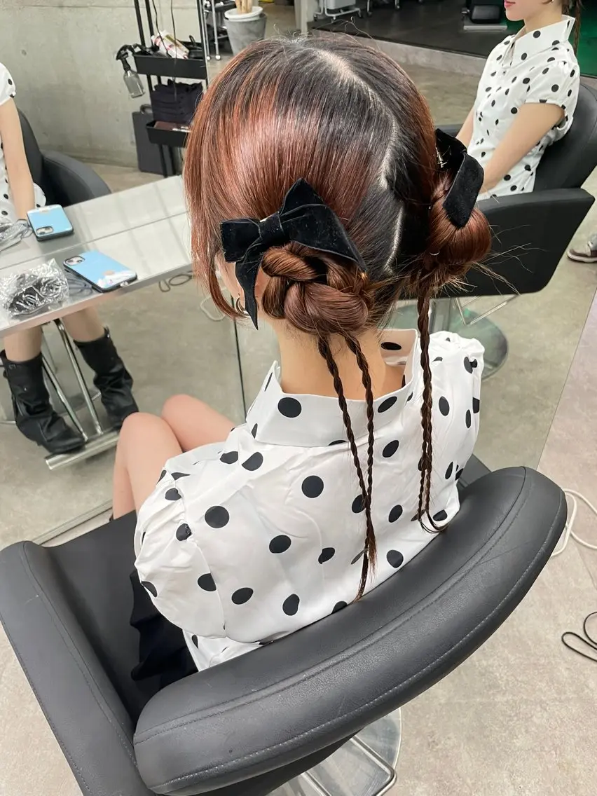 ヘアアレンジ ヘアセット 速水 ゆきののヘアスタイル