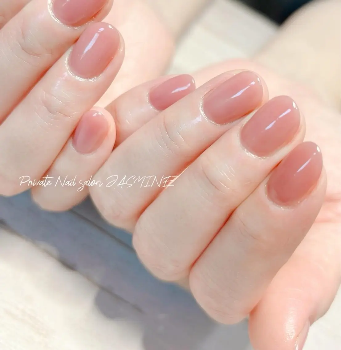 ネイル ワンカラーネイル ピンク シンプルネイル ハンドネイル Nail salon JASMINEのネイルデザイン