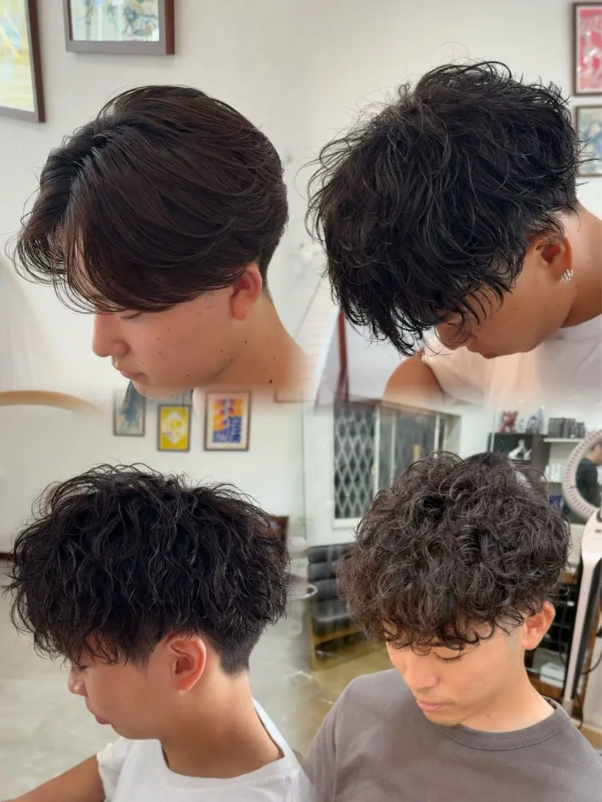 パーマ メンズ カット パーマ 鈴木 隆皓のヘアスタイル