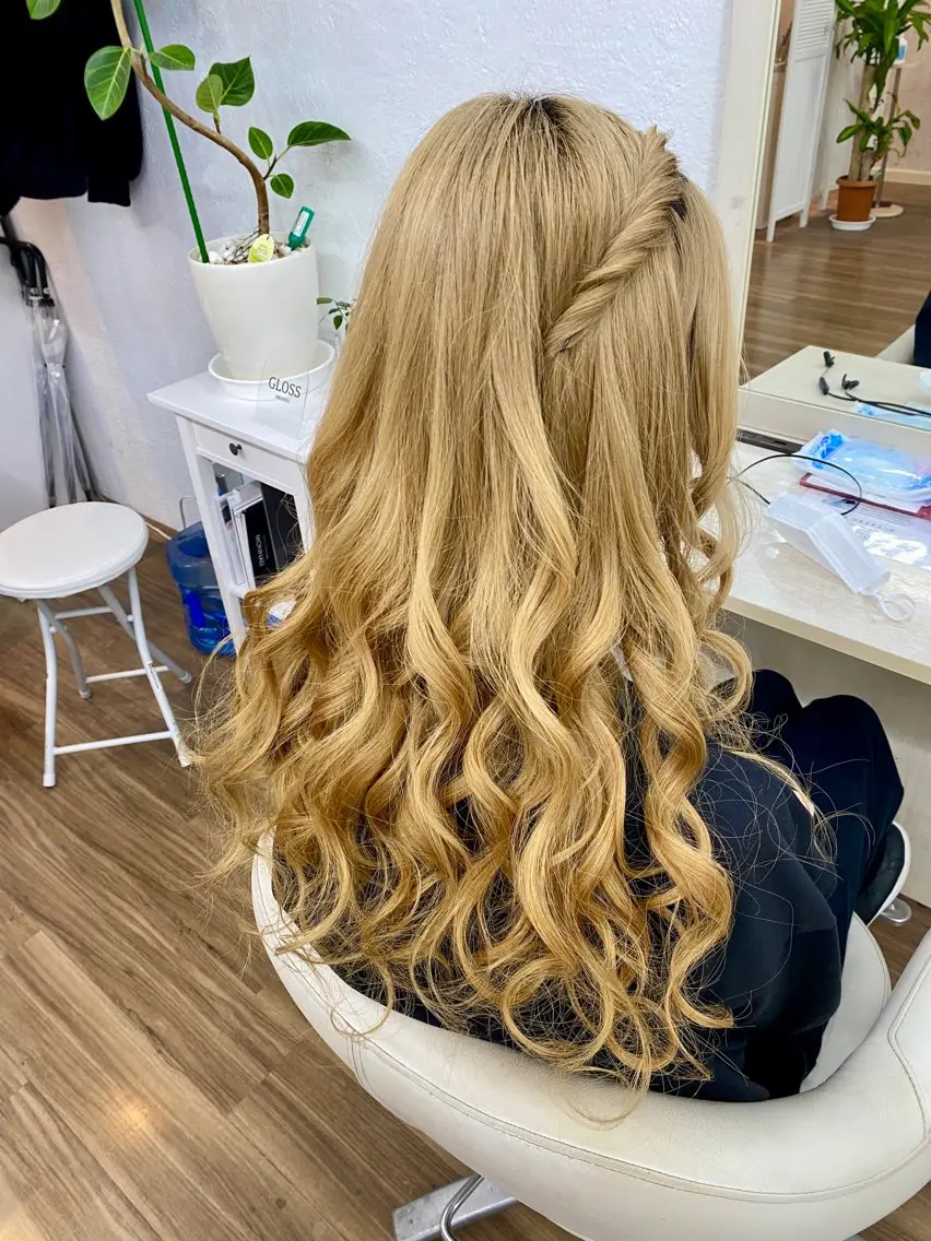 ヘアアレンジ ヘアセット GLOSS 心斎橋 山上のヘアスタイル