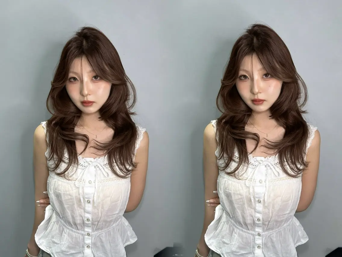 ロング カラー カット ヘアカラー トリートメント ワンホン×韓国/ 髪質改善/itaruのヘアスタイル