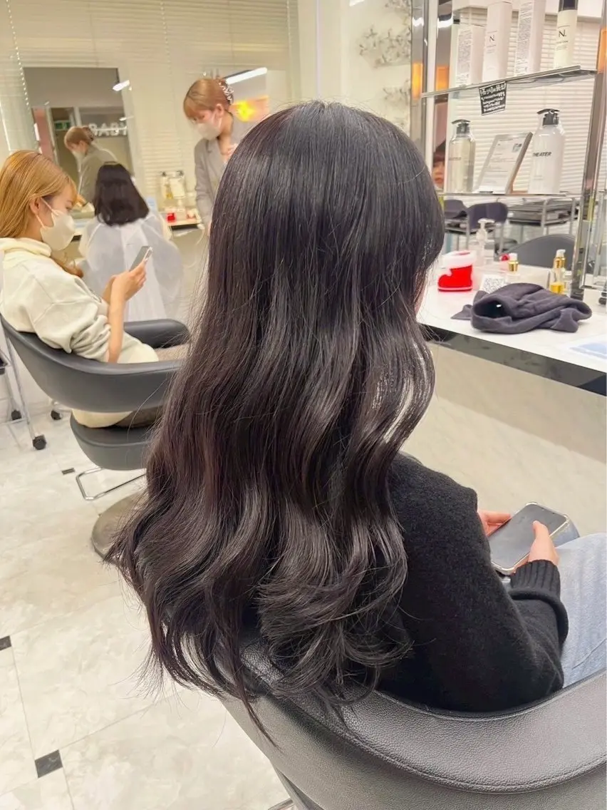 ロング カラー ヘアカラー トリートメント 🧸モテブラウン/ ベージュ🥯カホ🍯のヘアスタイル